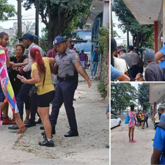 Abuso policial en el Dia de los Derechos Humanos en Cuba. 