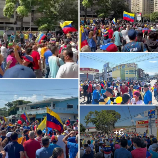 Venezolanos en las calles del país en protestas contra la Dictadura de Nicolás Maduro.