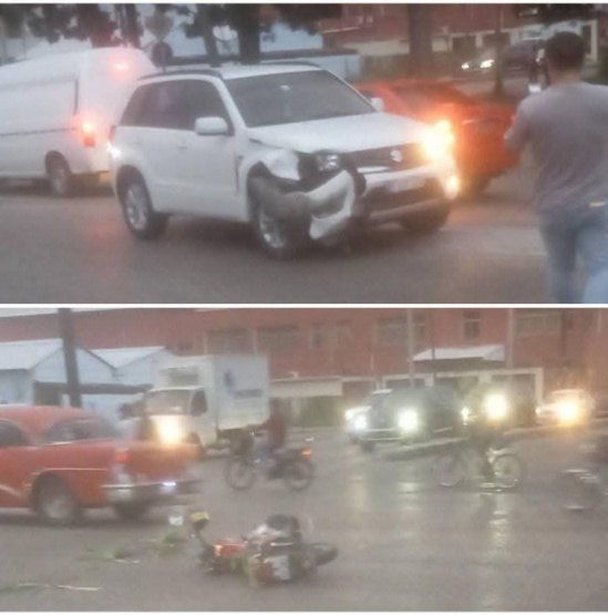 Accidente de tránsito en La Habana esta mañana.