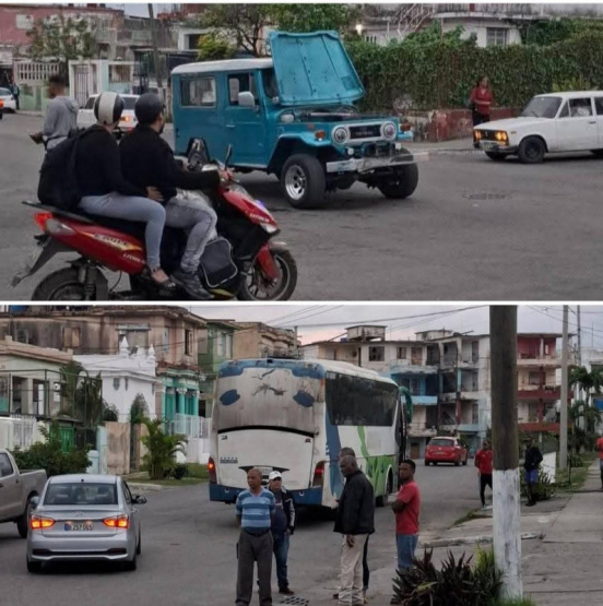 Accidente de tránsito esta mañana en Santos Suárez, La Habana.