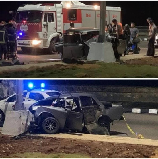 Accidente de tránsito esta madrugada en el Malecón de La Habana.