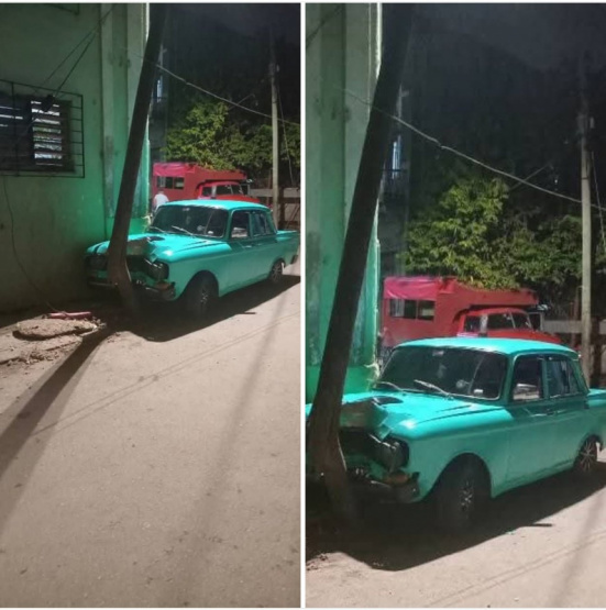 Accidente de tránsito en la Habana Vieja esta noche deja a un chófer herido.