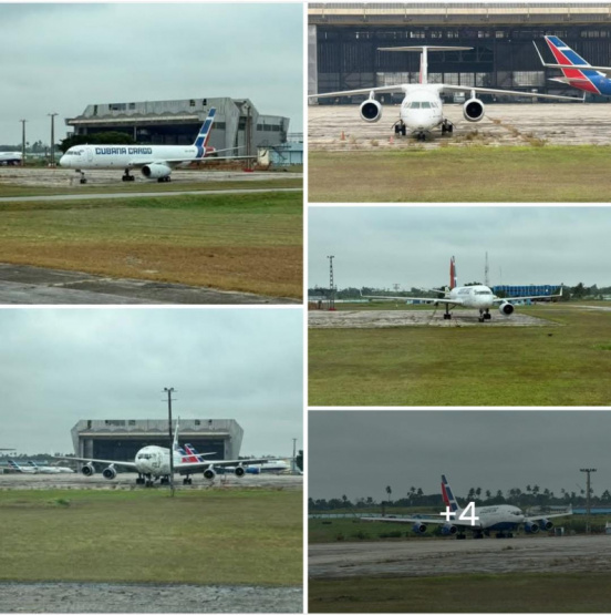 Cubana de Aviacion exhibe orgullosa su flota de aviones en el 95 aniversario de su fundación.